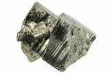 Shiny, Cubic Pyrite Crystal Cluster - Peru #173271-1